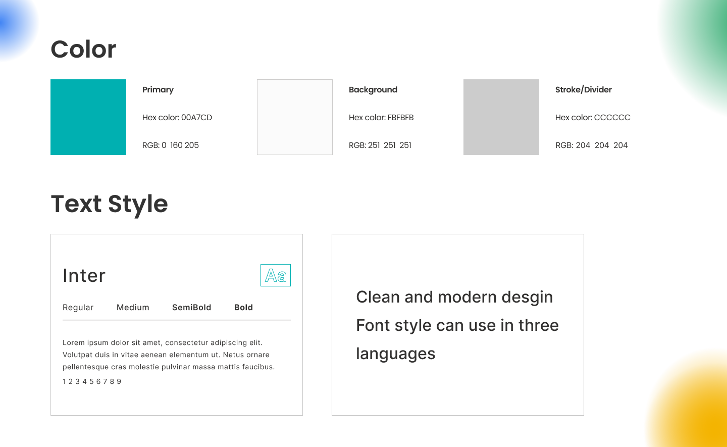 Style Guide for UX/UI