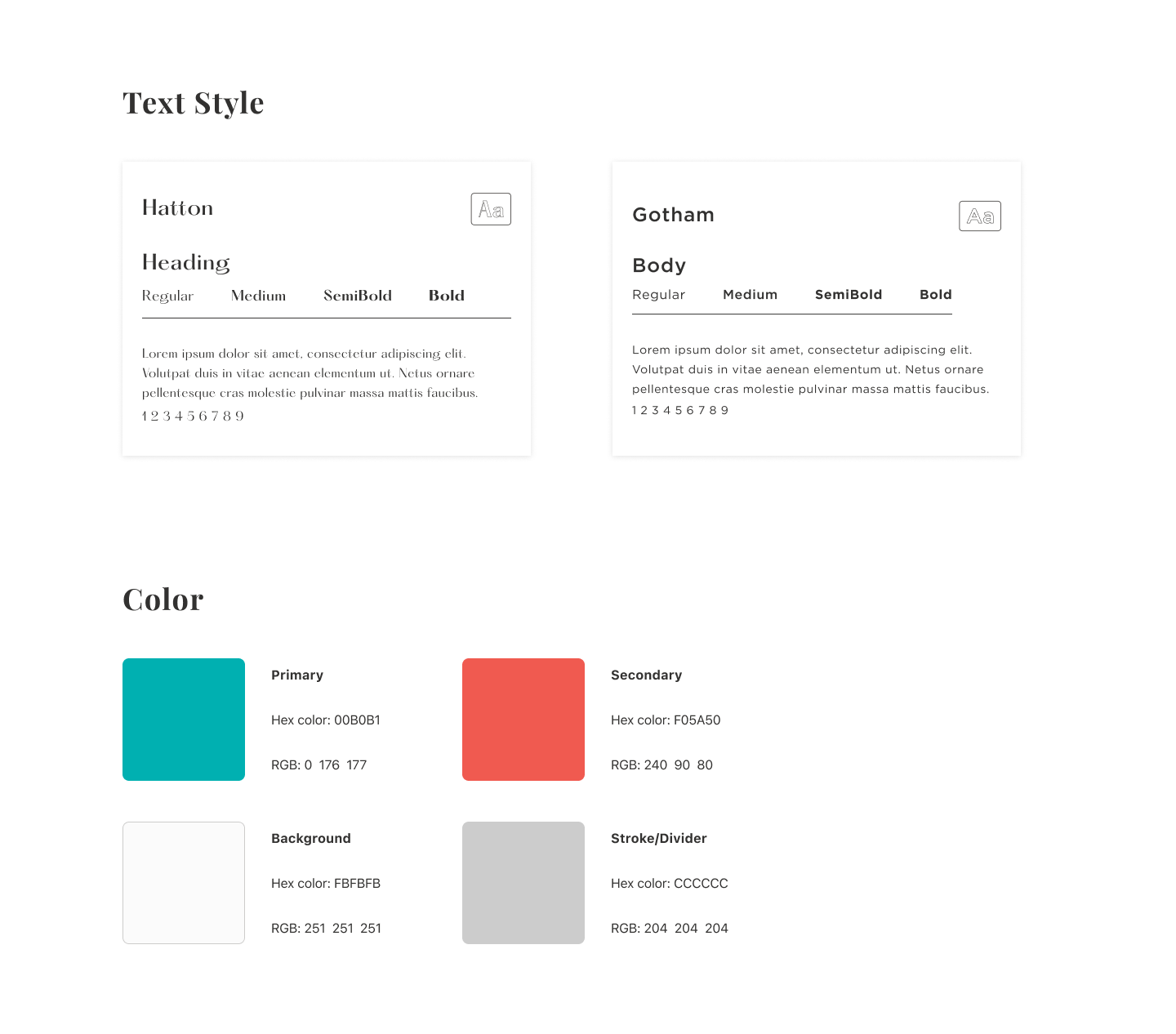 UX UI Style Guide